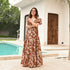 Leafy Cascade Long Dress